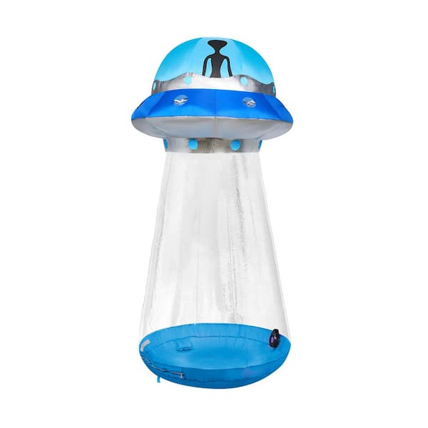 Joyfy 9 Ft. LED Halloween Blue UFO Inflatable