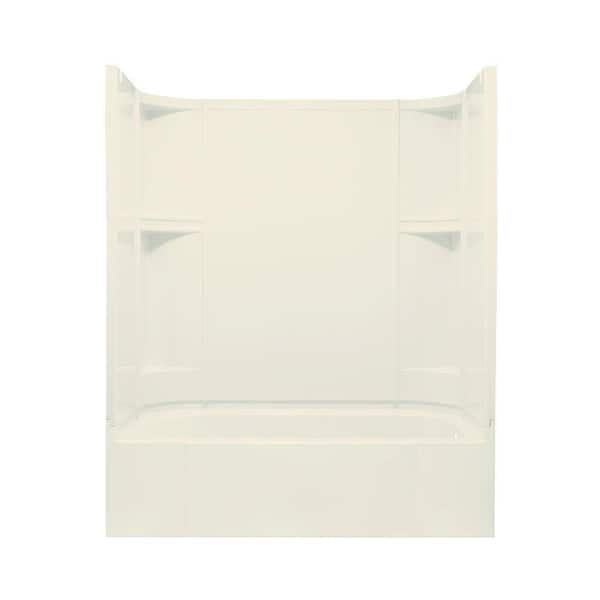 STERLING Accord 30 in. x 60 in. x 74-1/4 in. Bath and Shower Kit in Biscuit