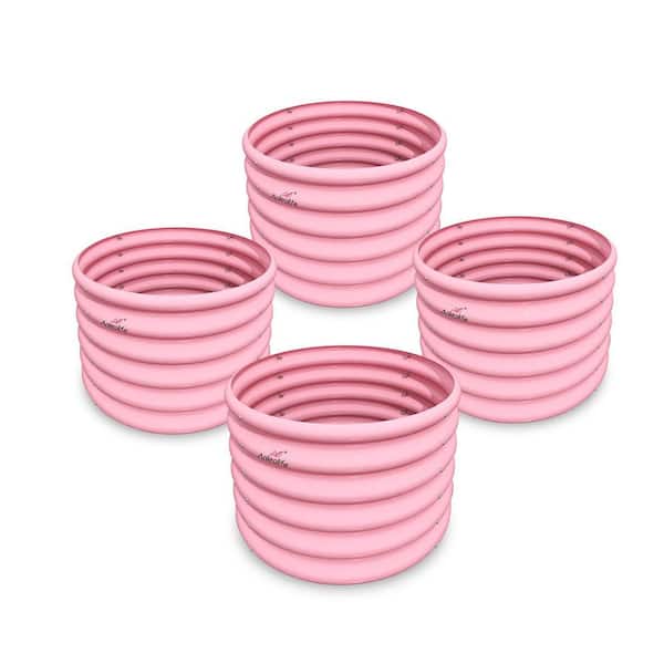 2 ft. x2 ft. x 1. 5ft. Blush Pink Outdoor Raised Garden Beds Metal Planter Box