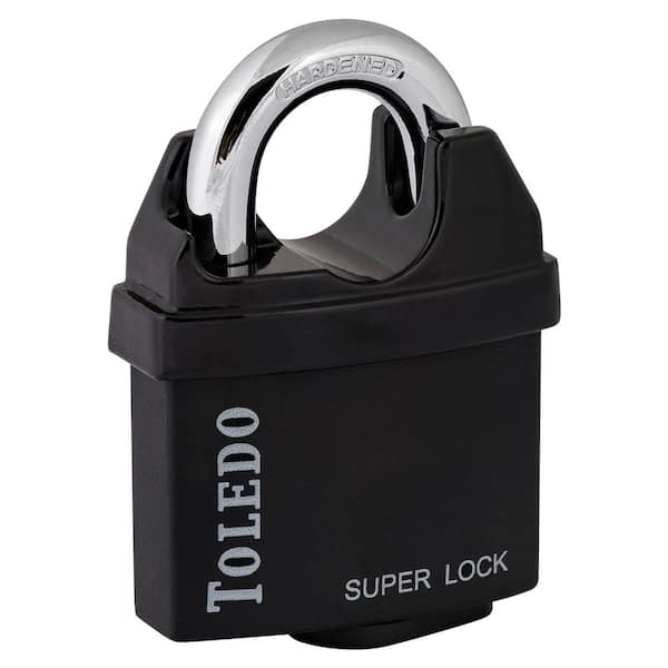 TOLEDO High Security 60 mm Solid Brass Keyed Shackled Padlock with Weatherproof Covering