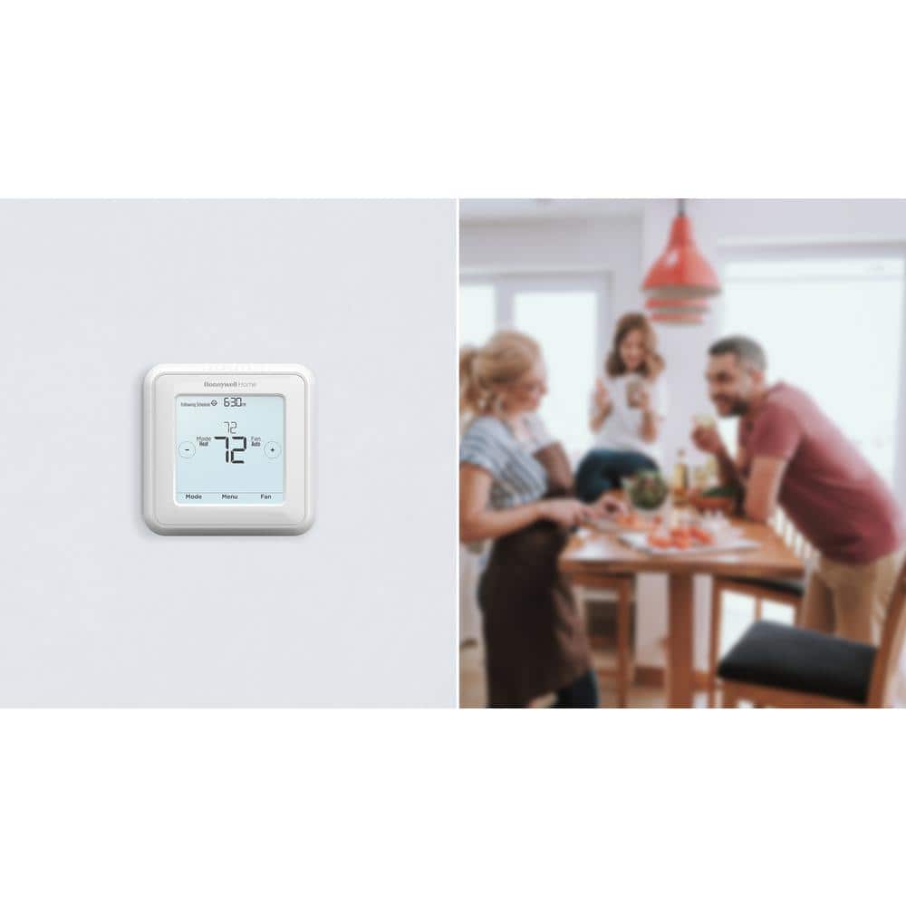 White Square Digital Touchscreen Programmable Thermostat