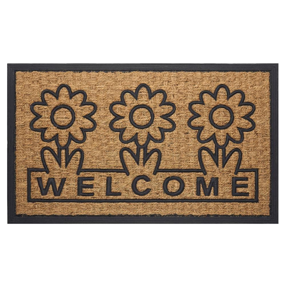 Achim Home Furnishings COM1830DS6 Daisy Coco Door Mat 18 by 30 
