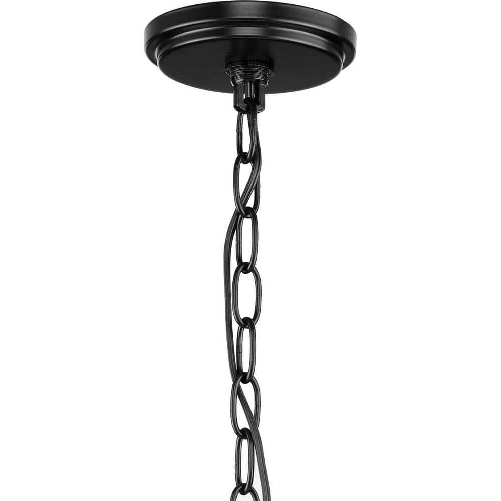 Matte Black Glass Dome Pendant Light with Nickel Accents