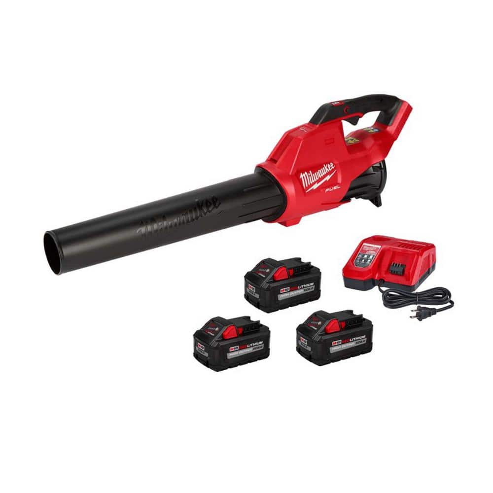 M18 FUEL 120 MPH 450 CFM 18-Volt Lithium-Ion Brushless Cordless Handheld Blower Kit w/(3) 8.0 Ah Battery, Rapid Charger -  Milwaukee, 2724-21-1880x2