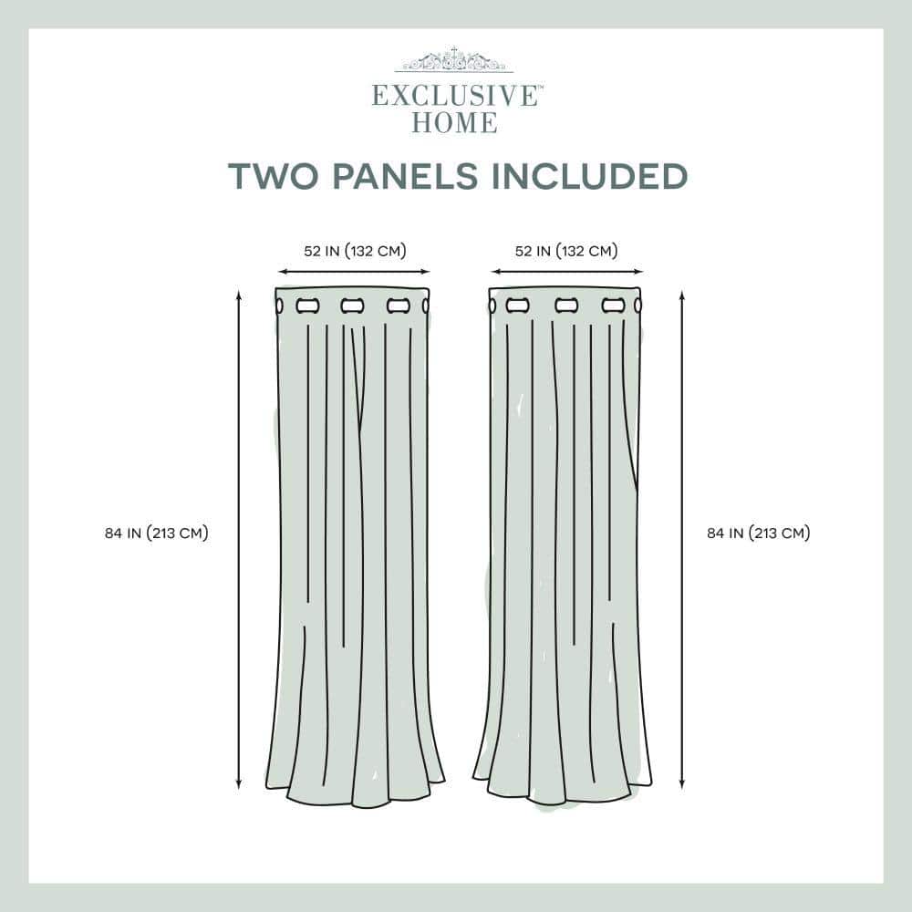 Nicole Miller Turion Floral Room Darkening Linen Curtain Panels