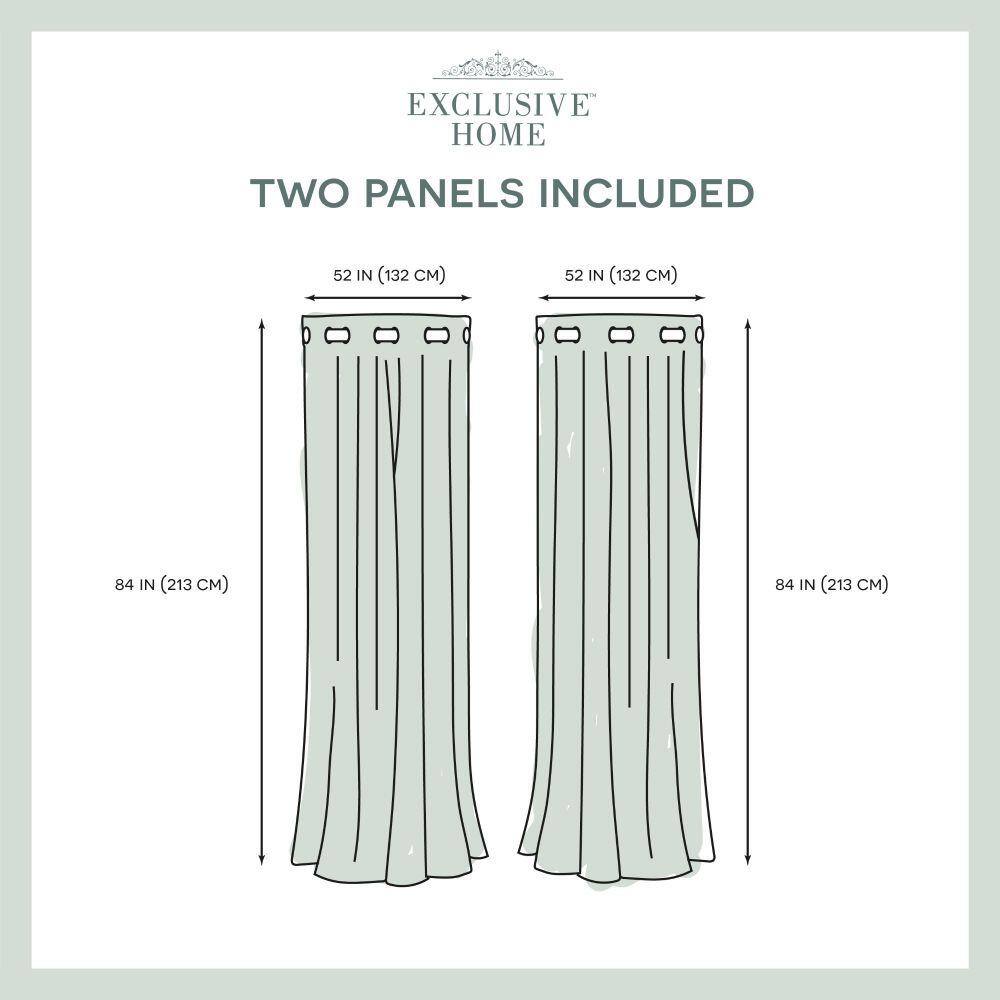 Natural Linen Look Blackout Grommet Window Curtain Panels
