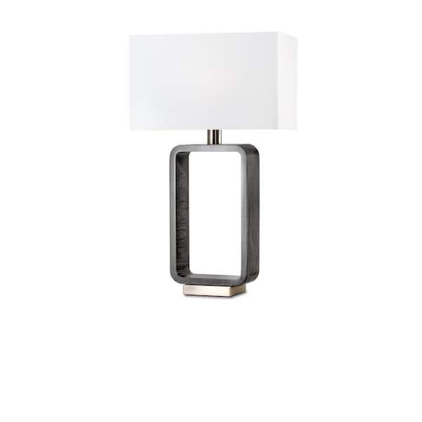 NOVA of California Tracey 28 in. Charcoal Gray Rectangular Table Lamp
