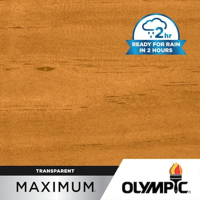 Olympic Maximum 1 gal. Cedar Transparent Exterior Stain and Sealer in 1-Low VOC