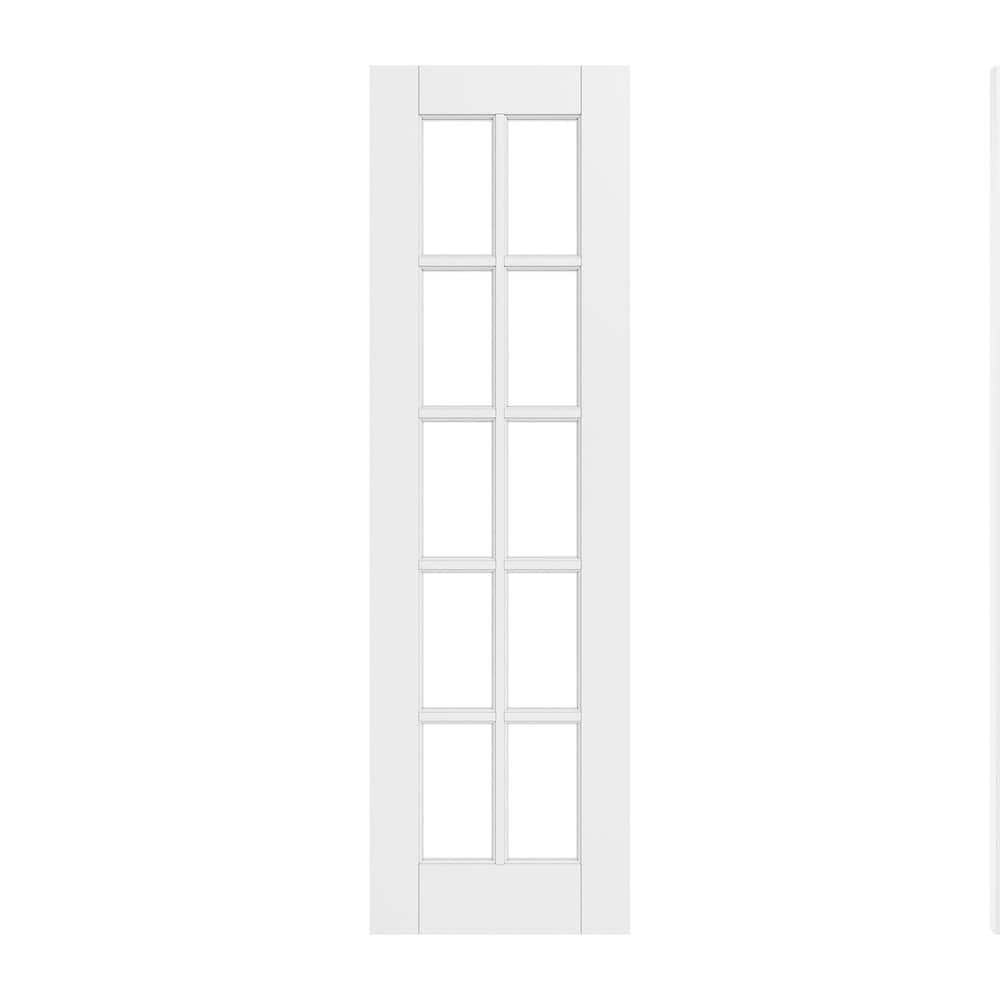 24 in. x 80 in. Solid Core 10-Lite Tempered Clear Glass White Primed MDF Interior Door Slab price history on PriceWatchPro
