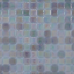 Glass Tile Love Endless White Mix  Chips Mosaic Glossy Glass Floor Tile (10.76 sq. ft./Case)