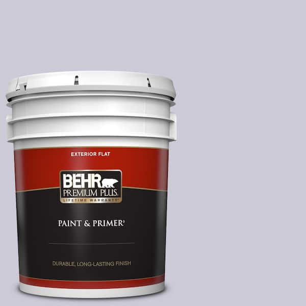 BEHR PREMIUM PLUS 5 gal. #S570-2 Magic Scent Flat Exterior Paint & Primer