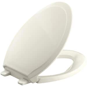 Rutledge Quiet-Close Elongated Toilet Seat with Q3 Advantage in Biscuit.