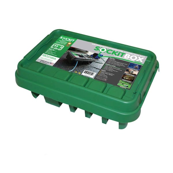 SOCKiT Box 13.5 in. Weatherproof Power Cord Connection Box - Green