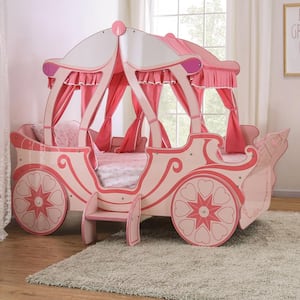 Colono Pink Twin Princess Carriage Bed