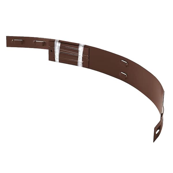 Colmet 3 ft. x 14-gauge x 4 in. Brown Texture Steel Edging Tree Ring Section