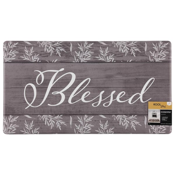 Cloud Comfort Blessed 18 in. x 30 in. Anti-Fatigue Kitchen Mat