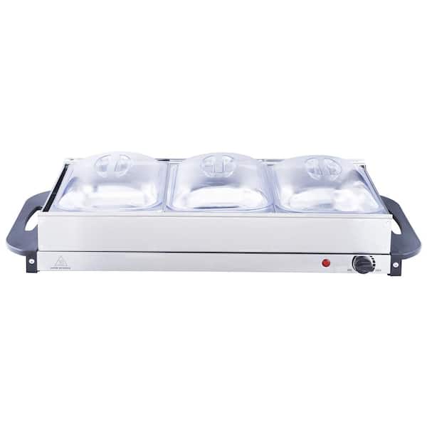 SVOPES Electric Buffet Server and Food Warmer,25.6in. x15in. Stainless Steel Chafing Dish Set w/ Temp Control and Oven-Safe Pan