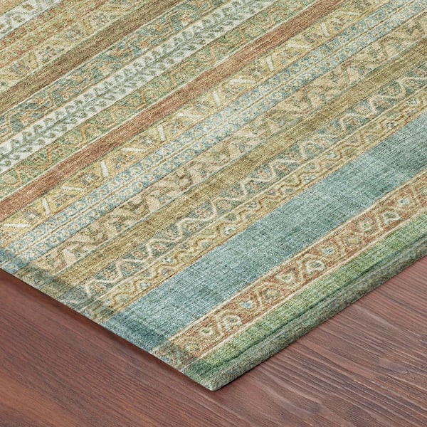 Chantille Machine Washable Indoor/Outdoor Abstract ACN2742 Wheat 8 ft. x 10 ft. Area Rug