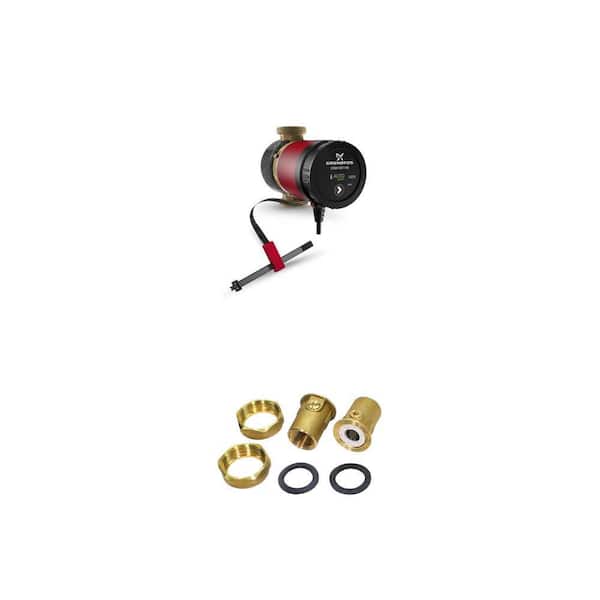 Comfort UP10-16 PM A BU/LC Circulator Pump with 6 ft. Cord and NPT Bronze Union Set for UP/UPS Pumps Combo