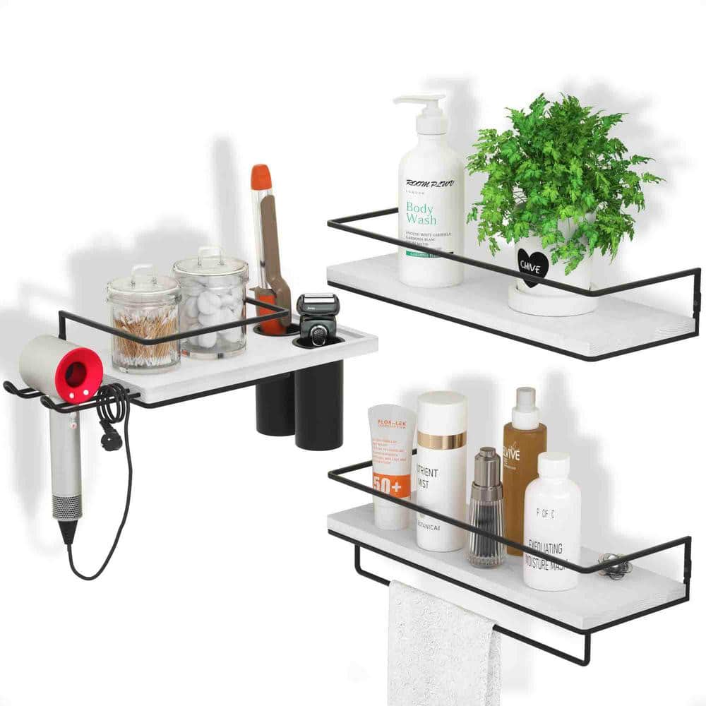 15.7 in. W x 6 in. D Floating Decorative Wall Shelf (Set of 3)