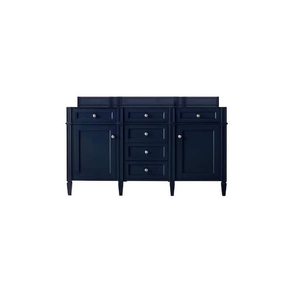 Brittany 58.8 in. W x 23 in. D x 32.8 in. H Double Bath Vanity Cabinet Without Top in Victory Blue