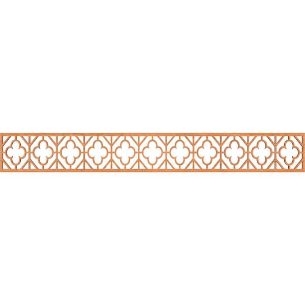 Ekena Millwork Hazelton Fretwork 0.25 in. D x 46.5 in. W x 6 in. L Cherry Wood Panel Moulding