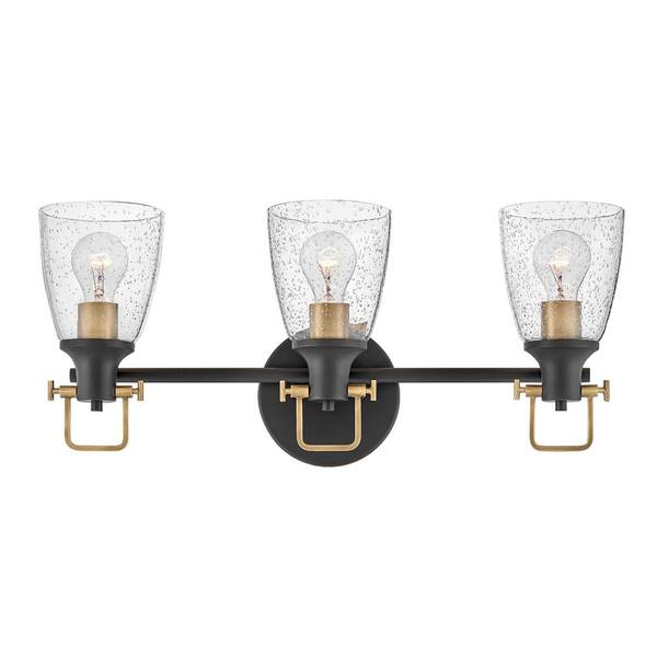 HINKLEY - Easton 24.0 in. 3-Light Black Vanity Light