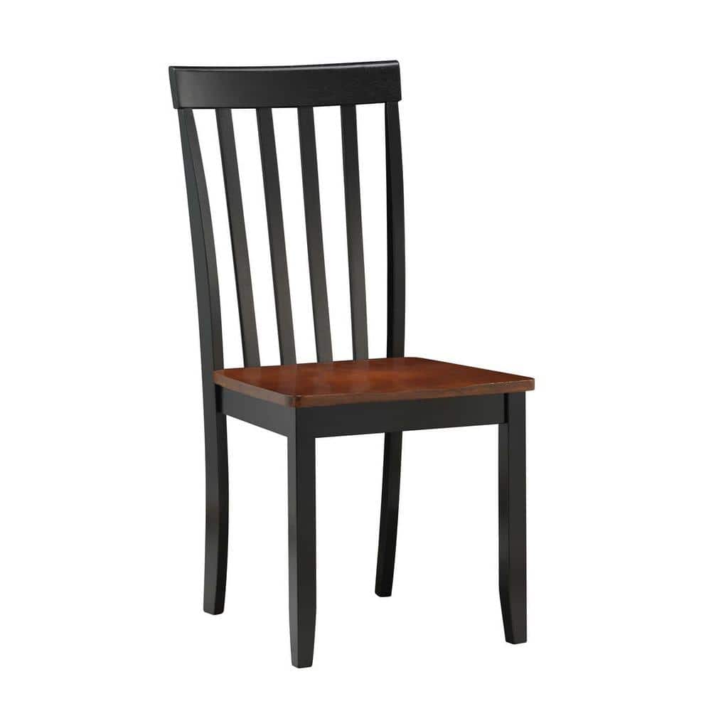 Boraam Bloomington Black And Cherry Wood Dining Chair Set Of 2 21031 The Home Depot