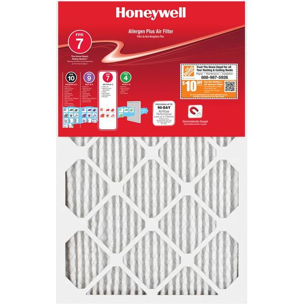 Honeywell 15 x 20 x 1 Allergen Plus Pleated MERV 11 - FPR 7 Air Filter (12-pack)