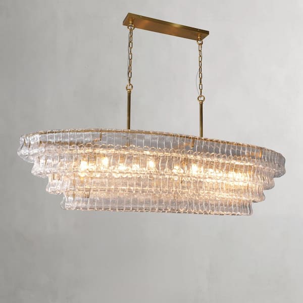 Modern Chandelier 65 in. 12-Lights Gold Chandelier for Dining Room, Living Room, Foyer, Bedroom
