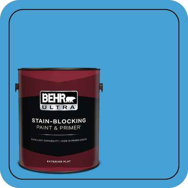 BEHR ULTRA 1 gal. #P500-5 Peaceful River Flat Exterior Paint & Primer