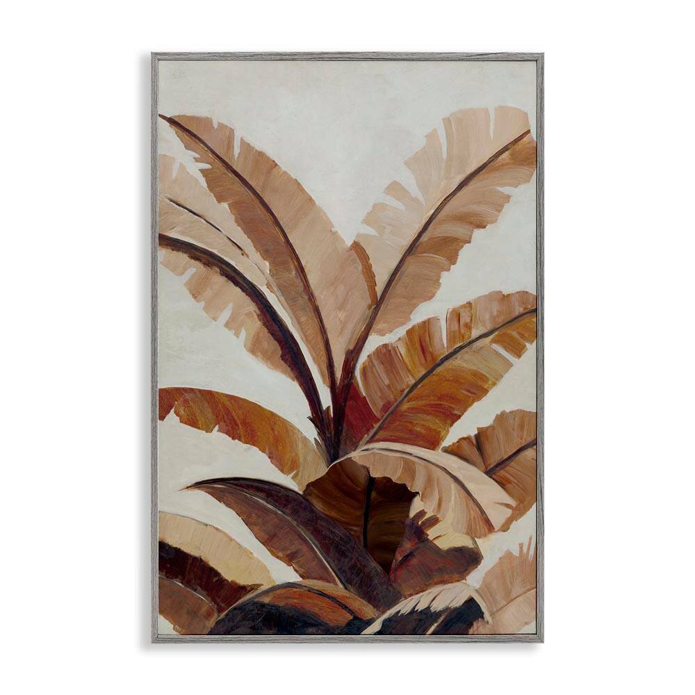 Neutral Tropical fan Leaves by Jacob Q Gray framed Nature Giclee Art Print 30 in. x 20 in. price history on PriceWatchPro