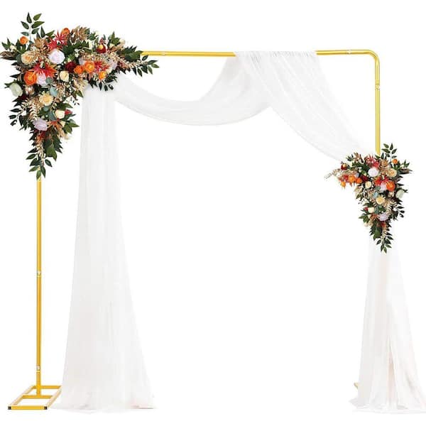 Justincity Square Metal Backdrop Stand 6.5 ft. Adjustable Wedding