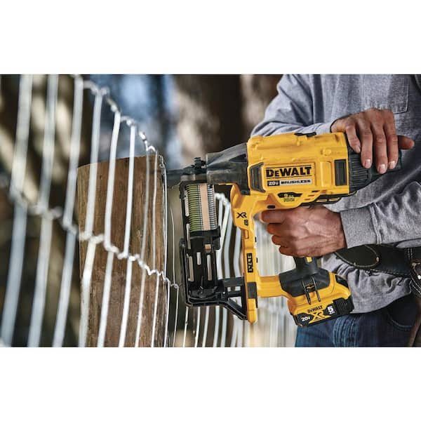 DEWALT 20V MAX 9 Gauge Cordless Fencing Stapler Tool Only DCFS950B The Home Depot