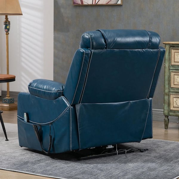 YOFE Oversized Dual Motor 180° Lying Flat Blue Breathable Leather