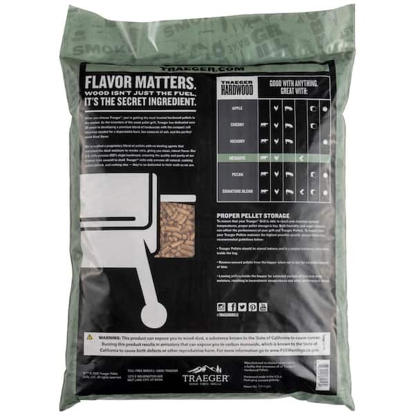 Mesquite Hardwood BBQ Pellets Real Natural Wood Smoke Fired Flavor Infuse Meats 
