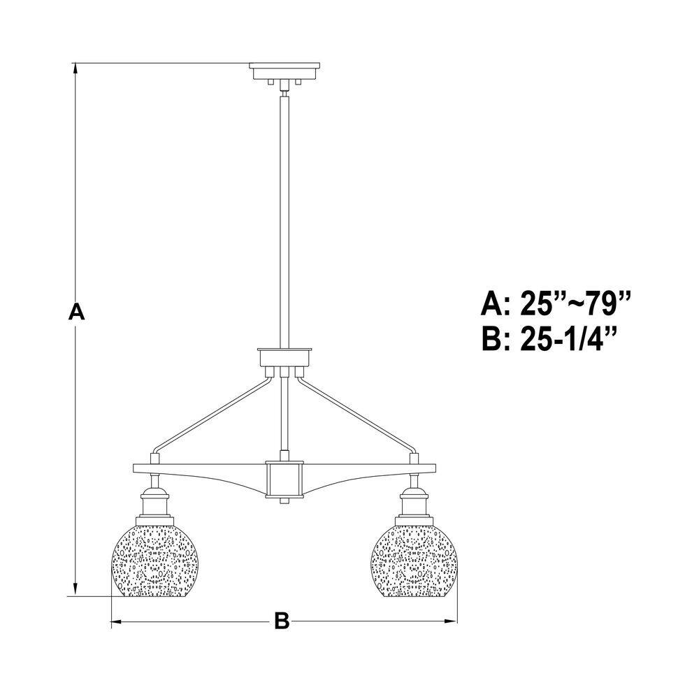 Satin Nickel 25'' Globe Chandelier with Dark Accents