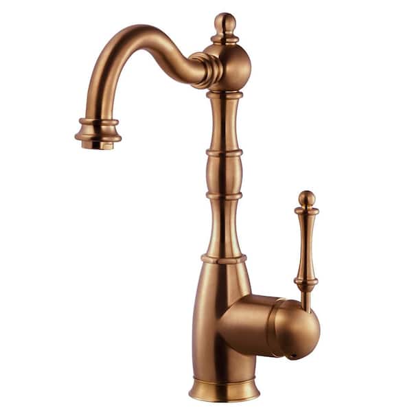 HOUZER Regal Traditional Single-Handle Standard Kitchen Faucet with CeraDox Technology in Antique Copper