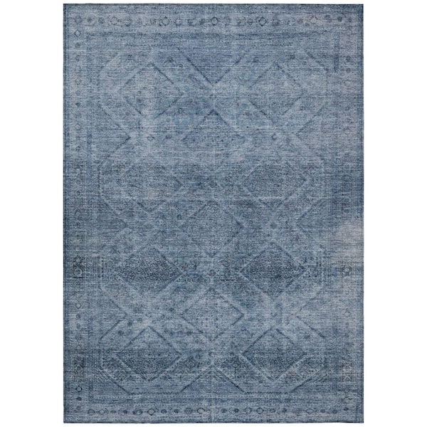 Addison Rugs Chantille Machine Washable Indoor/Outdoor Abstract ACN2060 Blue 10 ft. x 14 ft. Area Rug