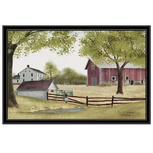 "The Old Spring House" by Billy Jacobs Framed Wall Art; Modern Nature Home Decor Art Print 38 in. x 26 in. .
