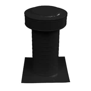 Keepa Vent 6 in. Dia Aluminum Roof Vent for Flat Roofs in Black