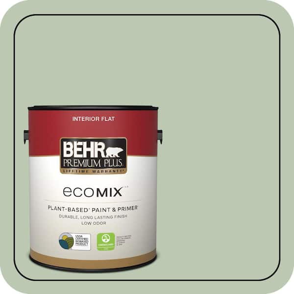 1 gal. #440E-3 Topiary Tint Flat EcoMix Plant-Based Interior Paint & Primer