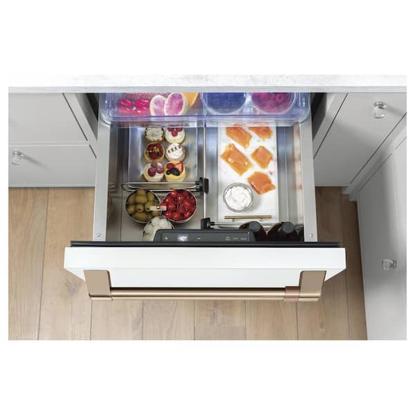 Cafe 5.7 cu. ft. Built-in Undercounter Dual-Drawer Refrigerator in  Stainless Steel CDE06RP2NS1 - The Home Depot