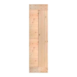 L Series 24 in. x 84 in. Unfinished Solid Wood Barn Door Slab - Hardware Kit Not Included