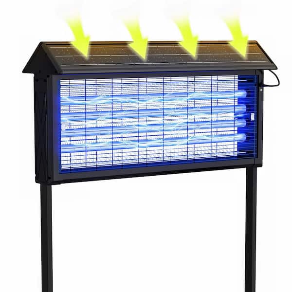 Solar Bug Zapper 40W 27 in. Wide Electronic Indoor/Outdoor Mosquito Killer for Patio and Yard,Covers Up to 4,500 sq. ft.