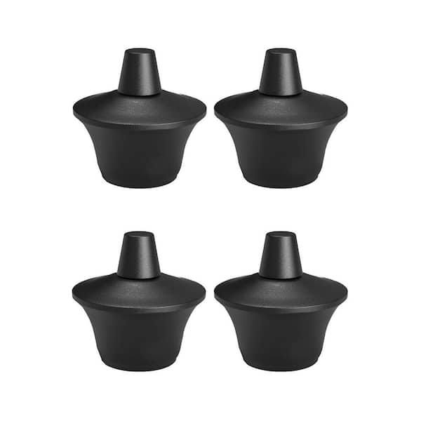 14.5 oz Black Metal Tabletop Torches for Outdoor Garden Yard Patio Party Fiberglass Wick Candles 4-Pack