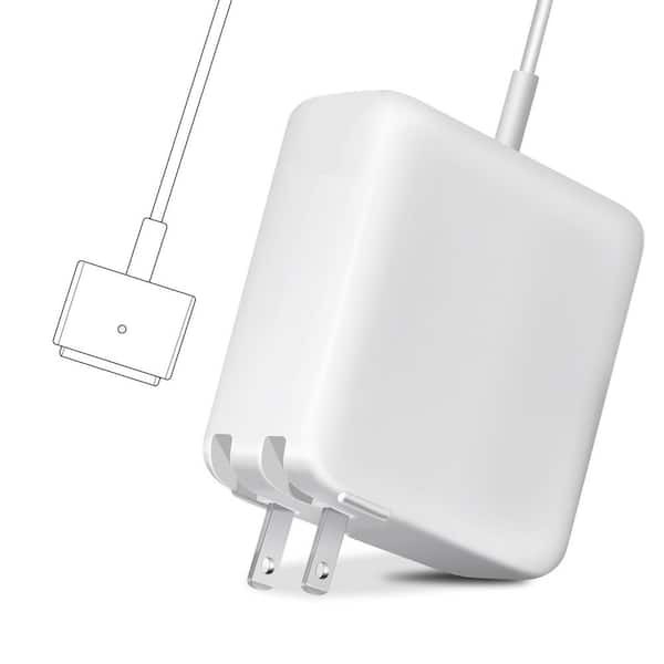 phyfalip 85-Watt Magnetic 2T-Tip Connector Power Adapter in White