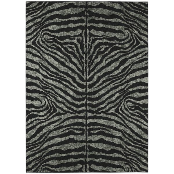 Addison Rugs Kruger Midnight 8 ft. x 10 ft. Animal Print Area Rug