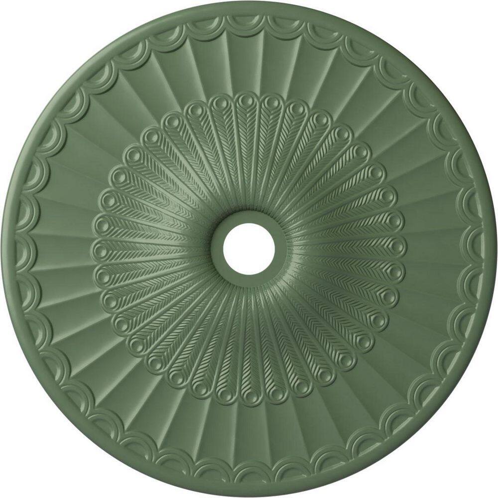 "2-3/8"" x 36-5/8"" x 36-5/8"" Polyurethane Galveston Ceiling Moulding, Hand-Painted Athenian Green" price history on PriceWatchPro
