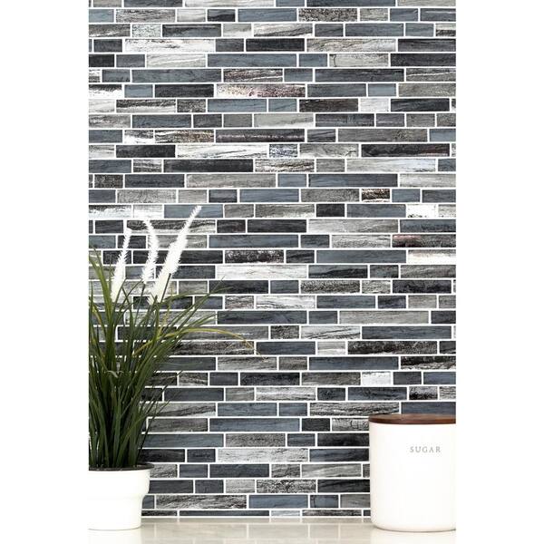 Mohawk® Color Wave Ice White 12 x 12 Straight-Joint Glass Mosaic Tile